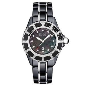 Limited edition black ceramic diamond watch